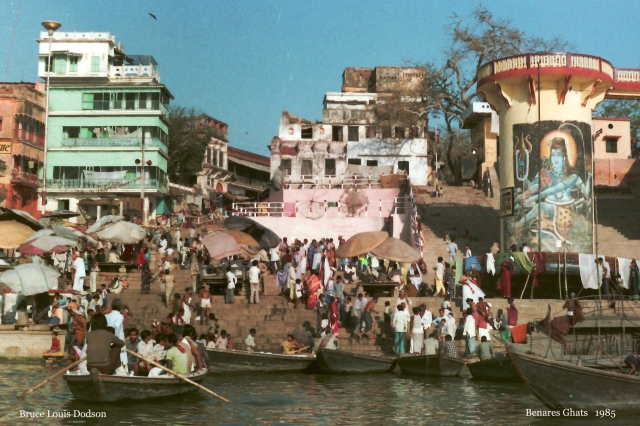 Benares Ghats from water Nmae